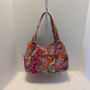 Vera Bradley Large Triple Section Pink Swirls Bag